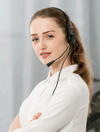 Lady at call center